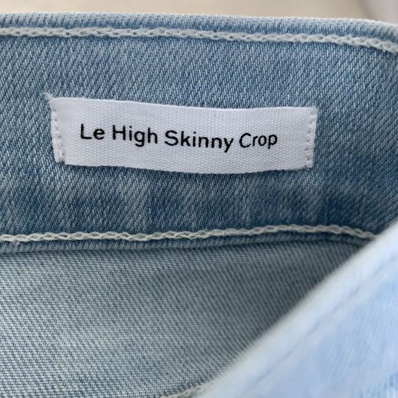 Frame Jeans Womens Size 24 Le High Skinny Crop Holt Light Wash Denim Distressed - Picture 4 of 7